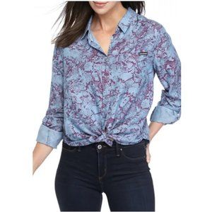 Calvin Klein Button Down - Red Blue Snake XS